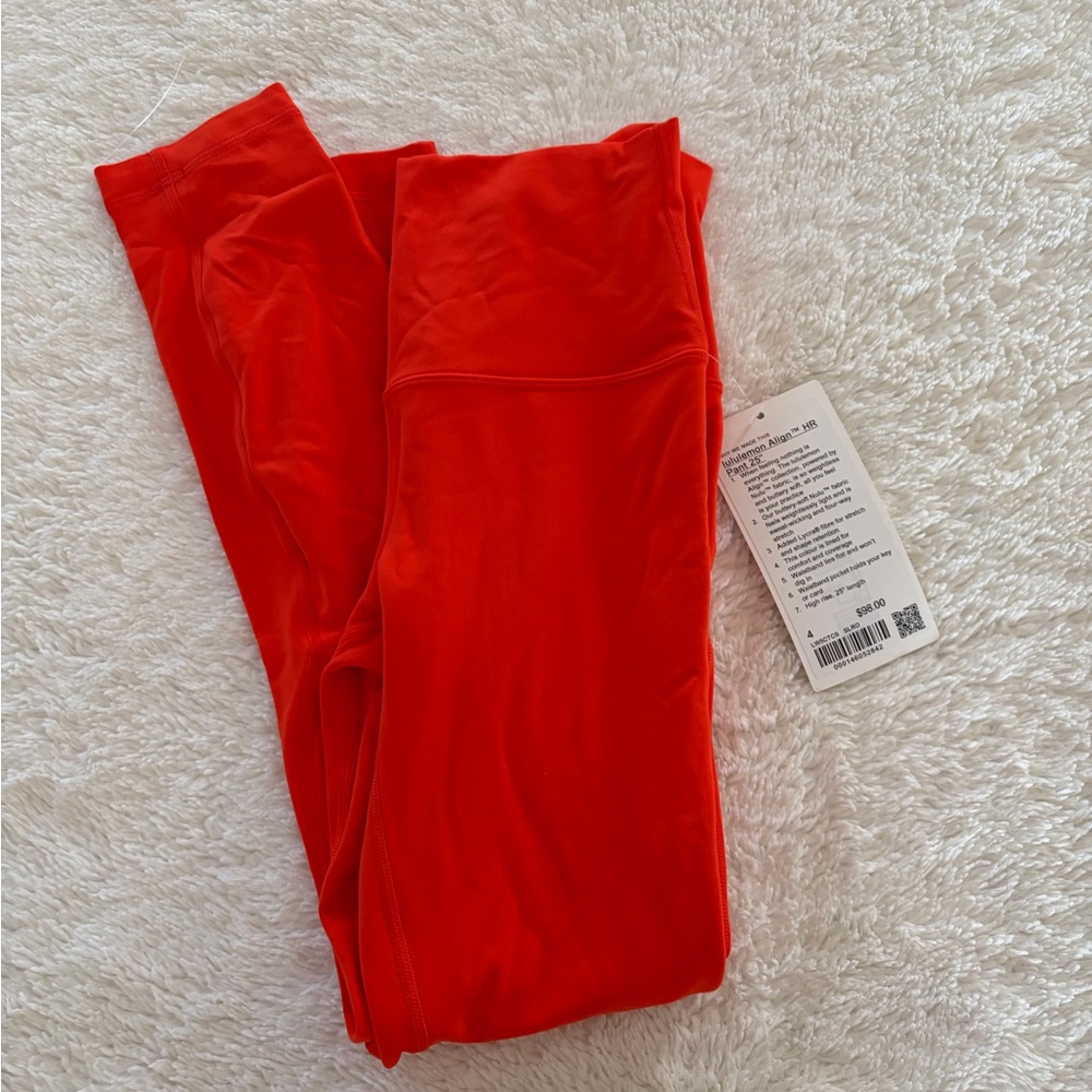 Lululemon Solar orange align leggings NWT
